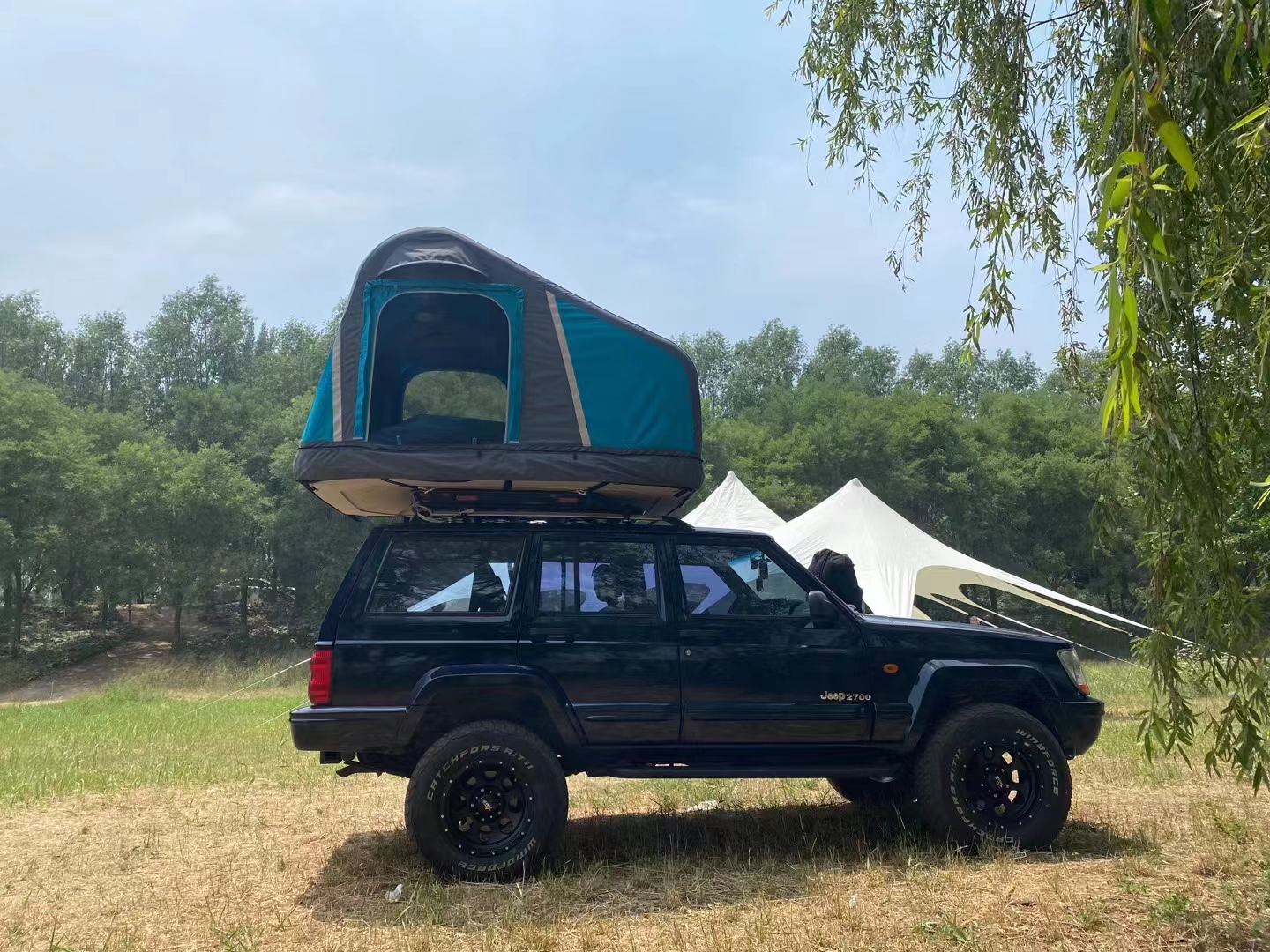 night rooftop tent